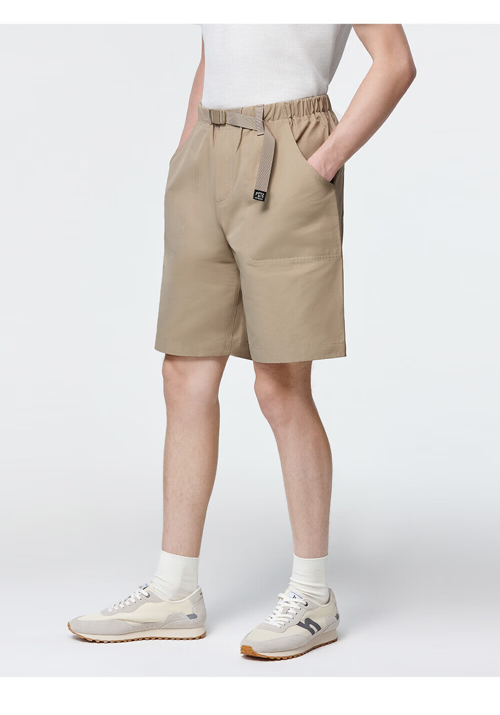 HAZZYS Men's 2026 Summer PHIZ Sporty Casual Woven Shorts with Buckle Belt Unisex 13